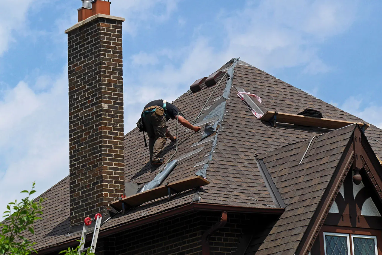 Roofing details in progress — roof detail